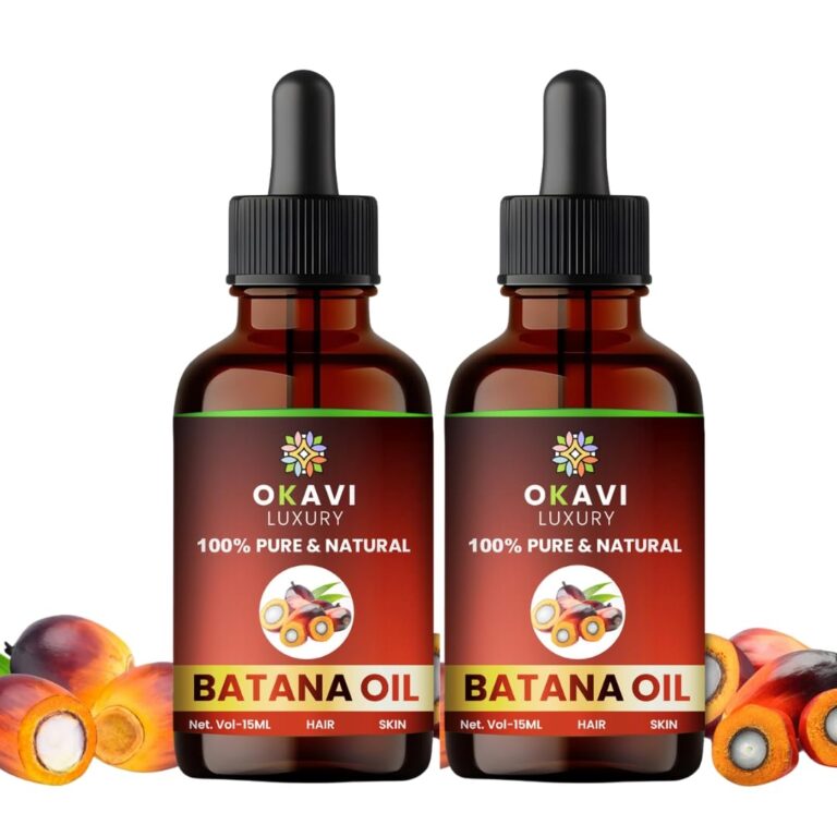 OKAVI Batana Oil for Hair Growth | (15ML+15ML) Batana Oil Organic By Dr. Sebi – Hair Loss, Sourced from Honduras- Derived from Palm Nut Oil For Hair & Skin, Combo Pack Of 2